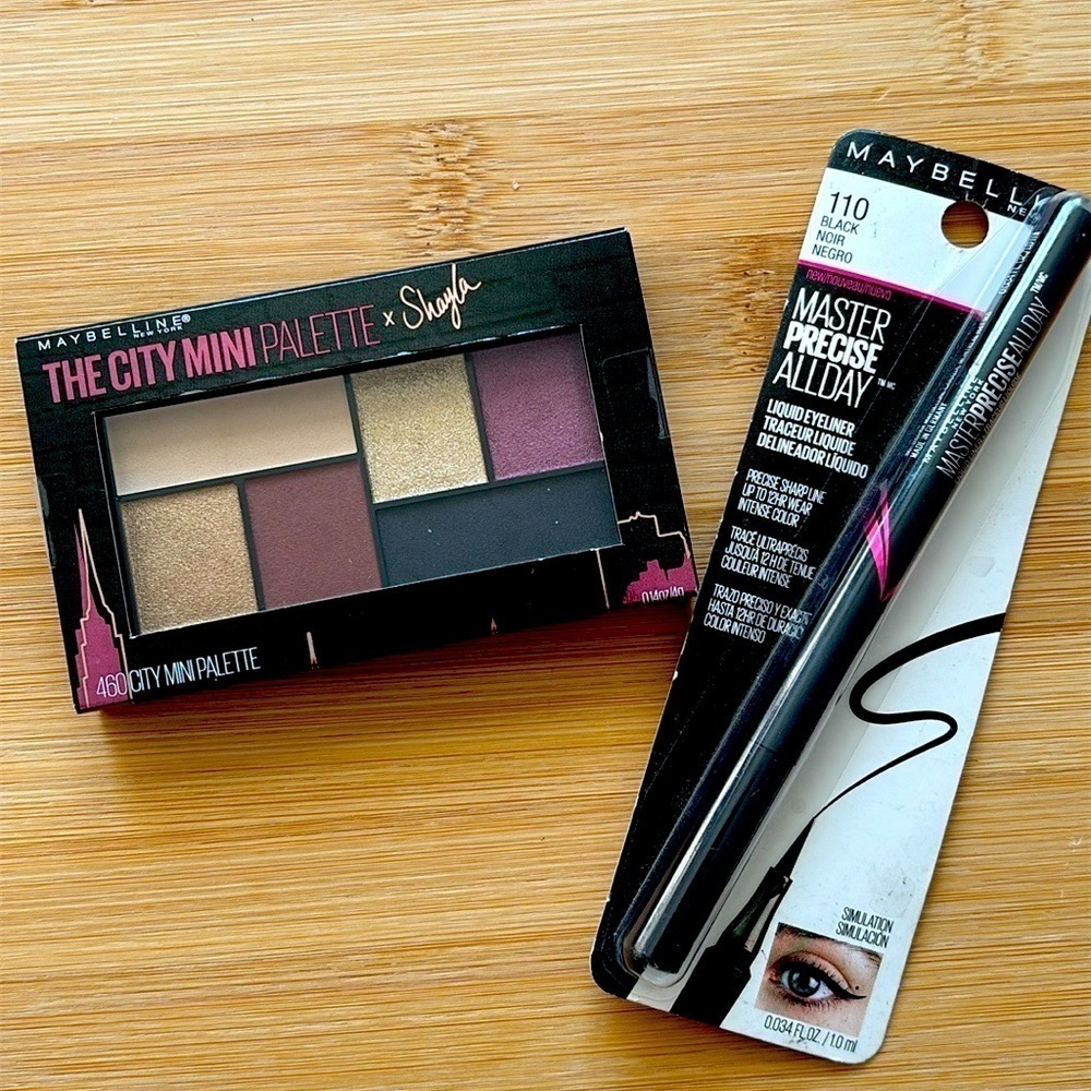 Brand New Maybelline The City Mini Palette x Shayla & Master Precise Black Liner